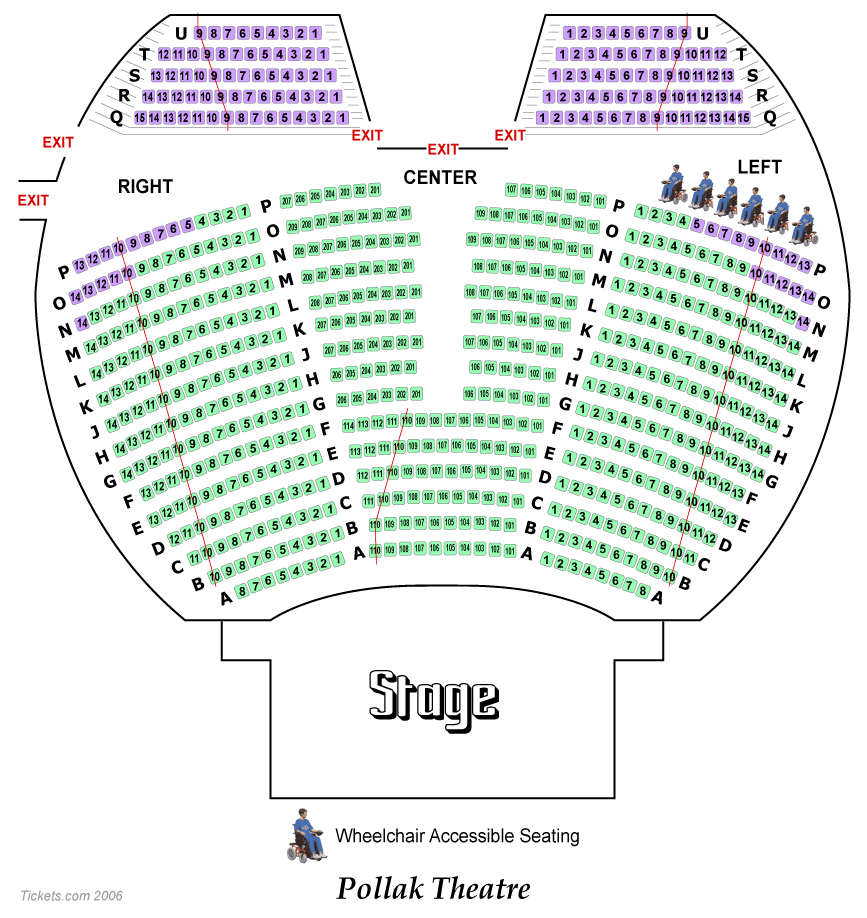 pollak theater seating chart