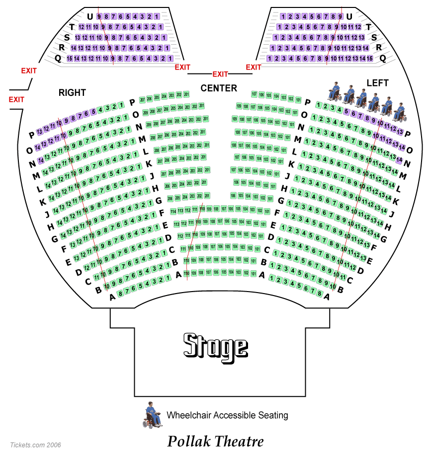 Pollak Theatre Seating Chart